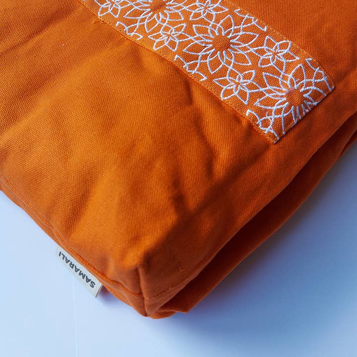 Orange Colchoneta de meditación Zabuton | Algodón orgánico | GOTS | Naranja de venta al por mayor en Faire4