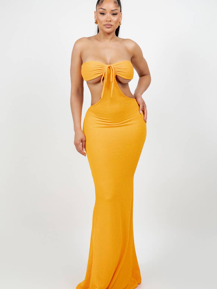 CUT OUT WAIST MAXI DRESS for wholesale by Belita Collection