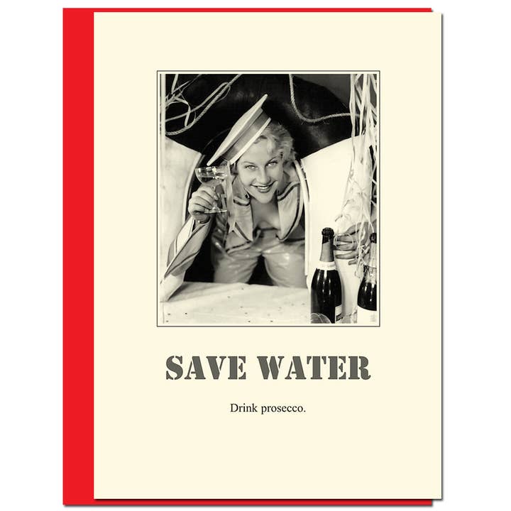 Save Water Humor Card for wholesale by Bloodshot Press