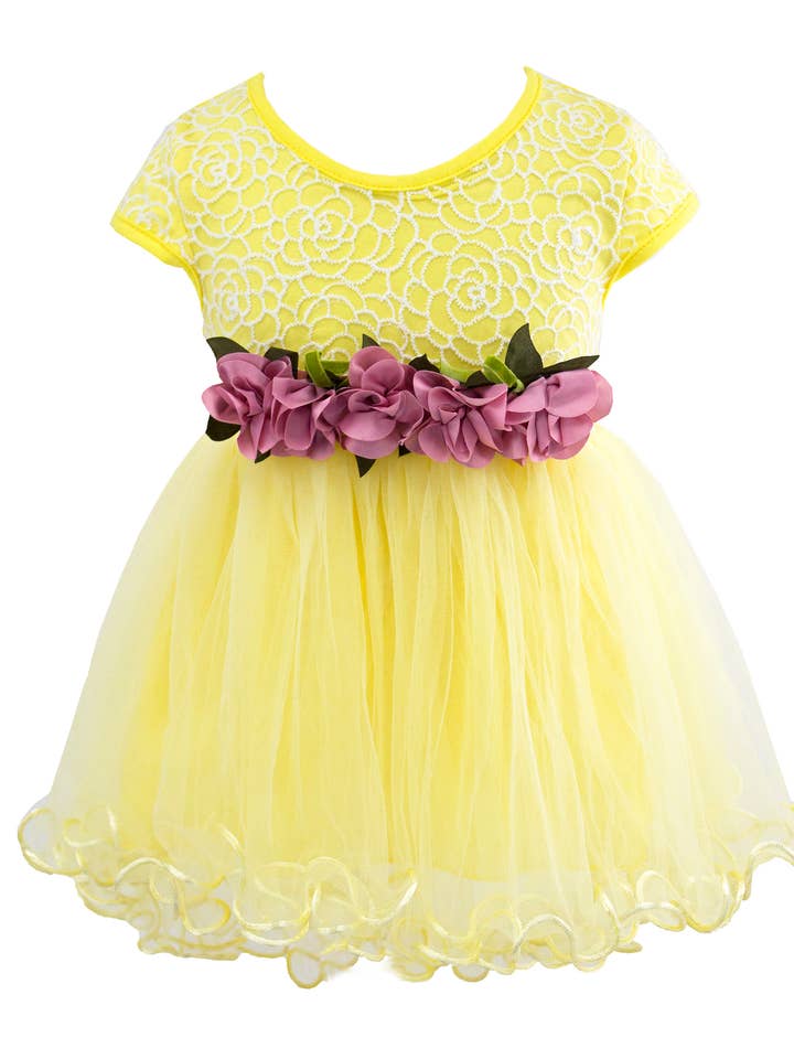Fennco Styles - Wholesale Dress - Baby - Lace Tulle Baby Flower Girl Dress