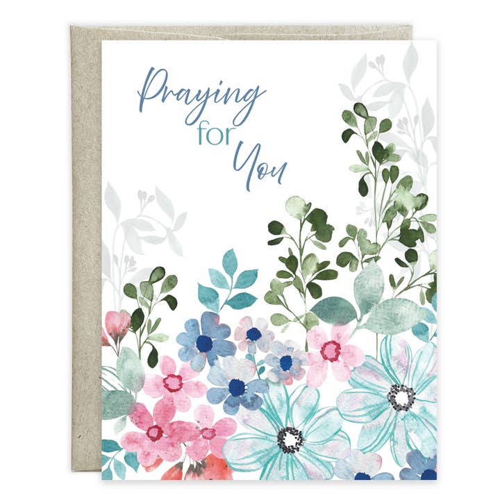 With Scripture Thinking of You Greeting Card - Hopeful Flwrs for wholesale by GINA B DESIGNS