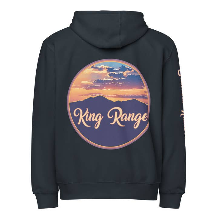 Felpa con cappuccio a zip intera King Range Southern Humboldt Premium per la vendita all'ingrosso da parte di Humboldt Lost Coast Hoods