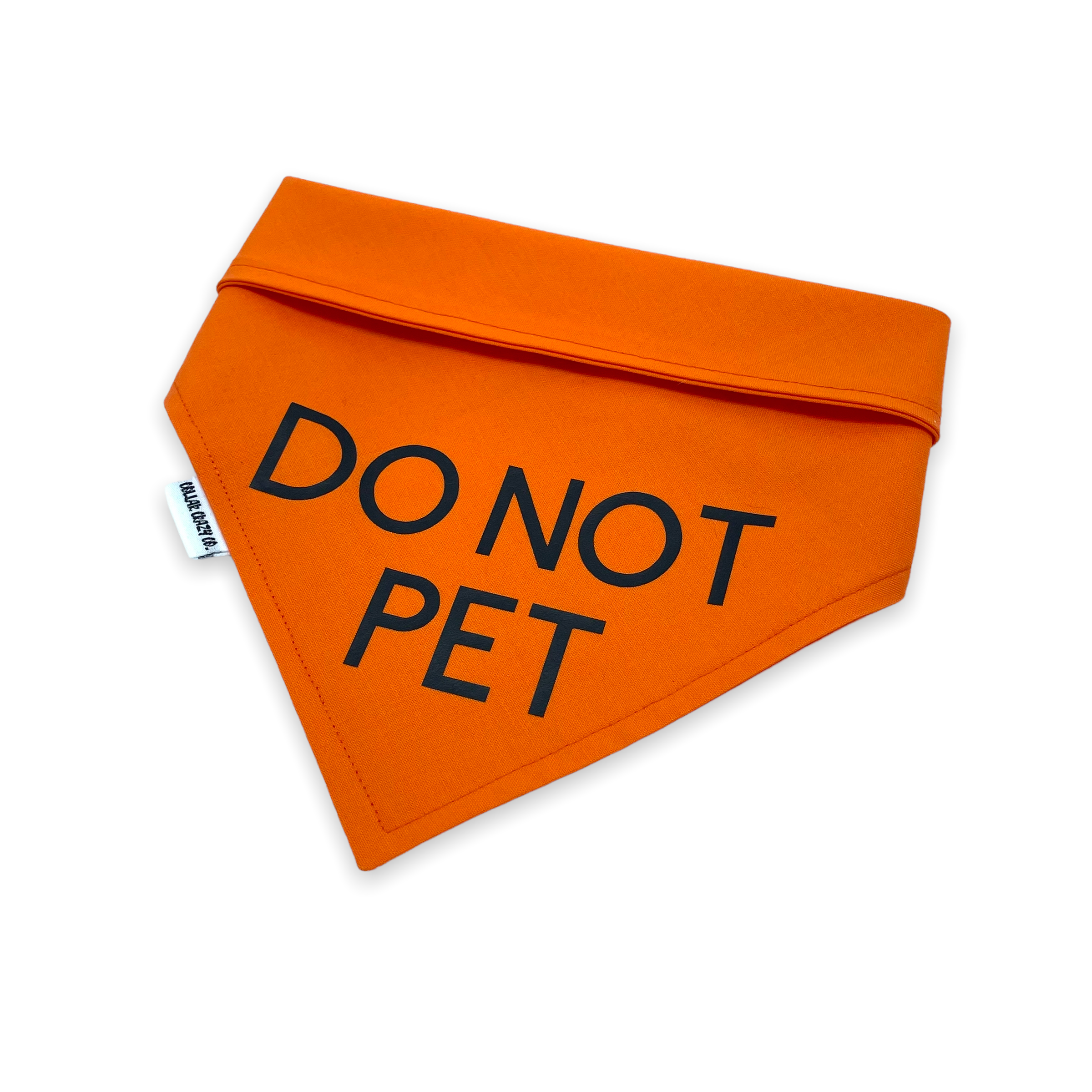 Collar Crazy Co. - Wholesale Pet Bandana - Dog - Warning Snap On Dog and Cat Bandana0