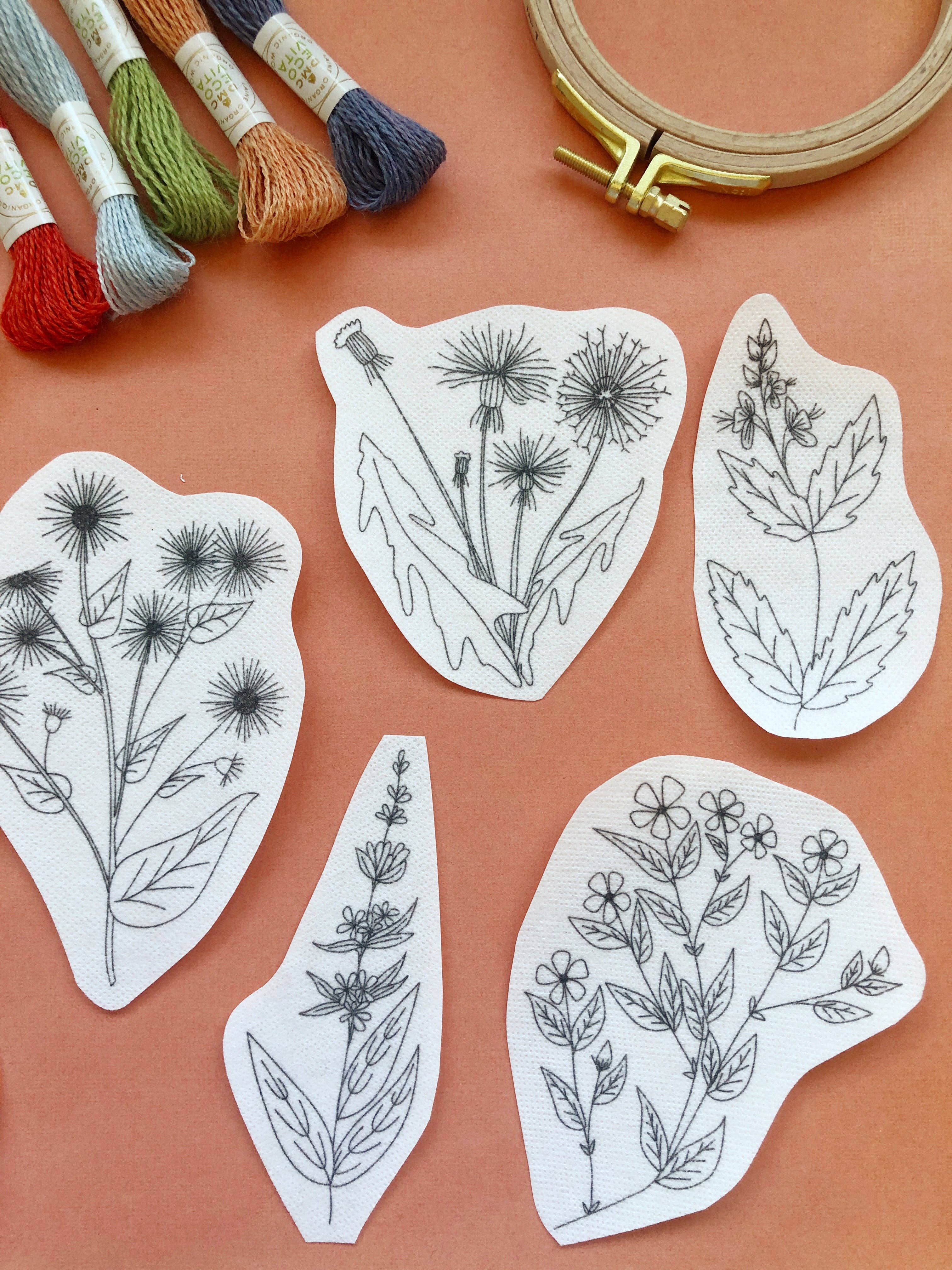 MCreativeJ – wholesale Embroidery/cross-stitch supplies – Unconventional Flowers - Peel Stick and Stitch Hand Embroidery Patterns6