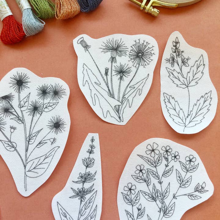 MCreativeJ - Wholesale Embroidery/cross-stitch supplies - Unconventional Flowers - Peel Stick and Stitch Hand Embroidery Patterns6