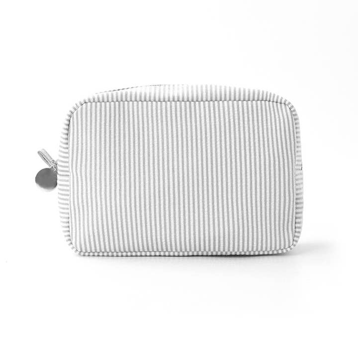 Auraquise - Wholesale Makeup/Cosmetic Bag - Seersucker Striped Makeup Pouch Travel Toiletry Bag6