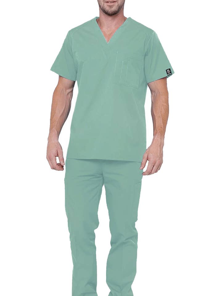 Dress A Med - Wholesale Healthcare Uniform - Men's - Men's 6 Pocket Soft Stretch Uniform Scrubs - Style ST1012
