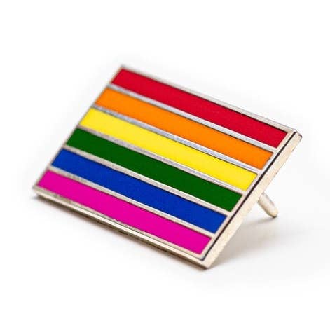 LGBTQ Rainbow Pride Flag Enamel Pin for wholesale by Dream Maker Pins