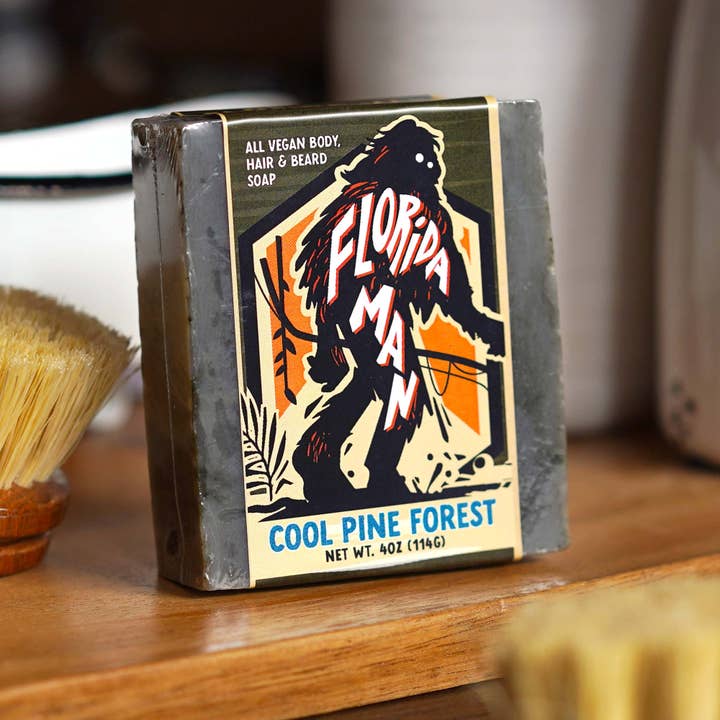 A. B. Newton and Company - Wholesale Shampoo Puck/Solid Shampoo - Florida Man Head 2 Toe Vegan Solid Shampoo Camping Soap Bar