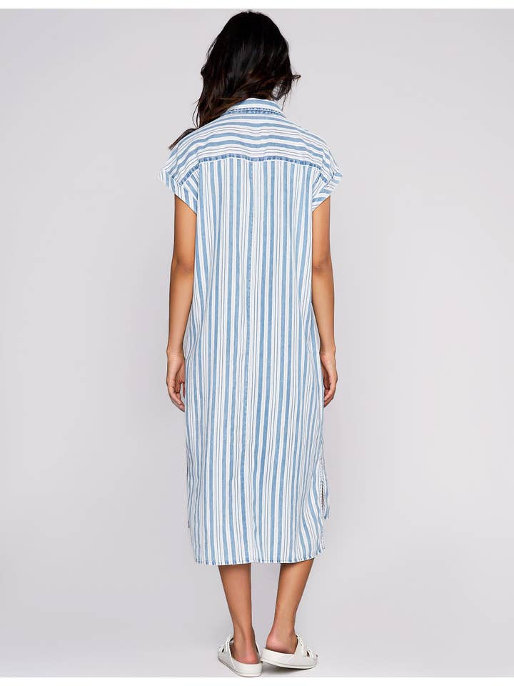 Strisce Denim Abito chemisier a righe in denim in vendita all'ingrosso su Faire3