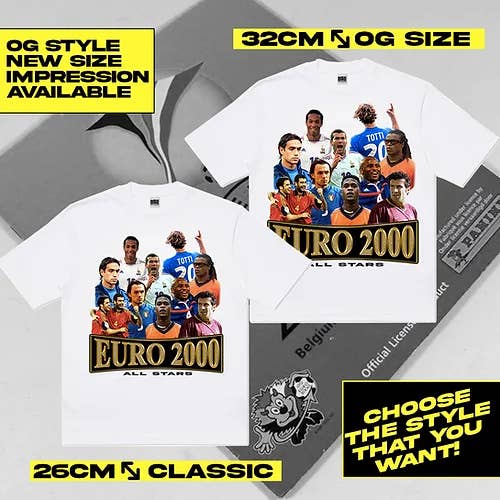 Retro Football Gang - Wholesale T-shirt met print - Uniseks - Alle Sterren EURO 20001