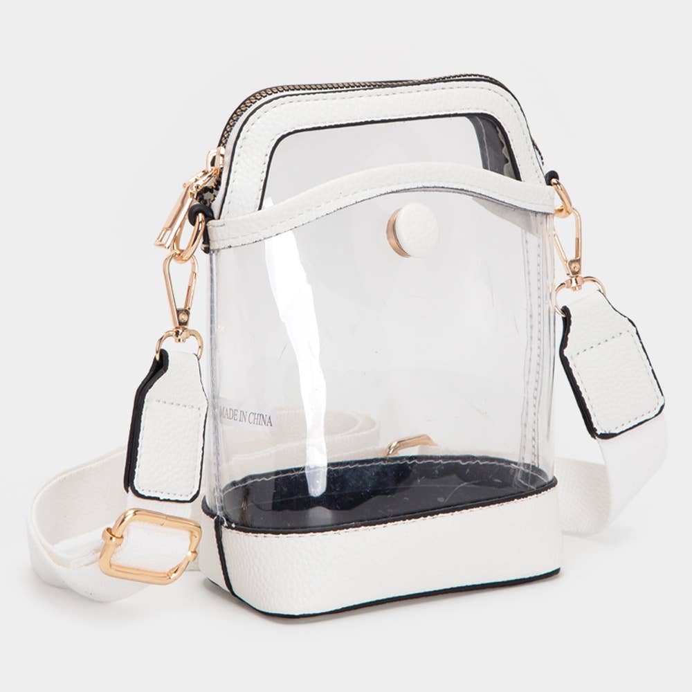 Sensibling Corp. - Wholesale Crossbody Bag - Women's - Solid Faux Leather Transparent Crossbody Bag17
