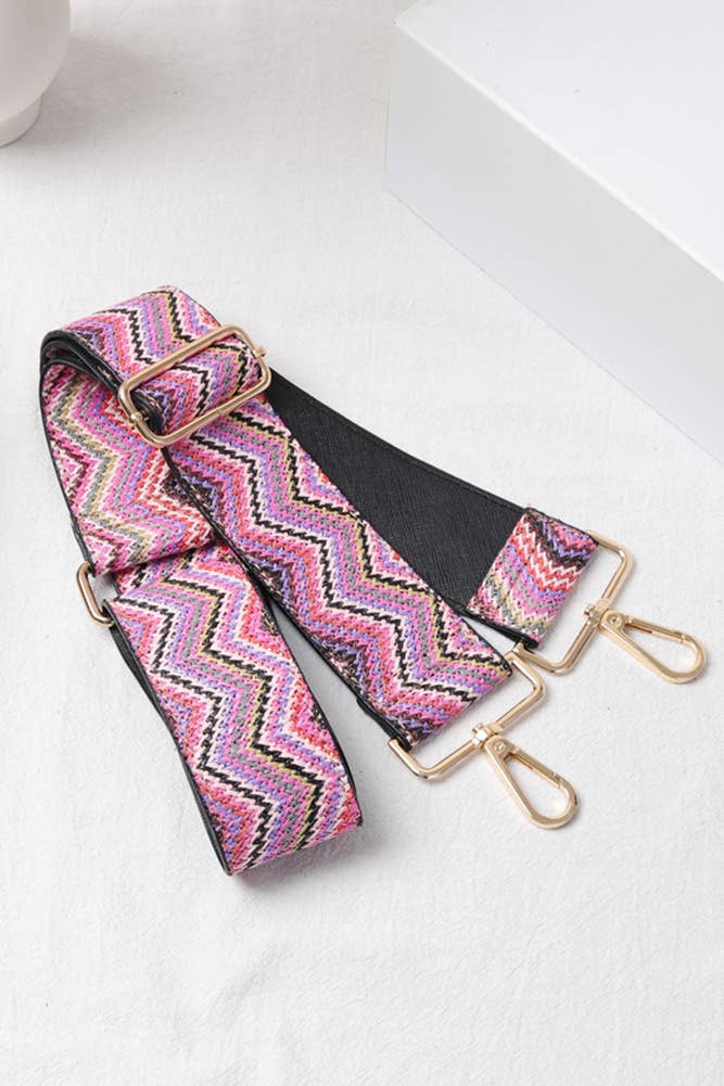 Hana - Wholesale Bag Strap - Women's - Chevron Pattern Straw Bag Straps1
