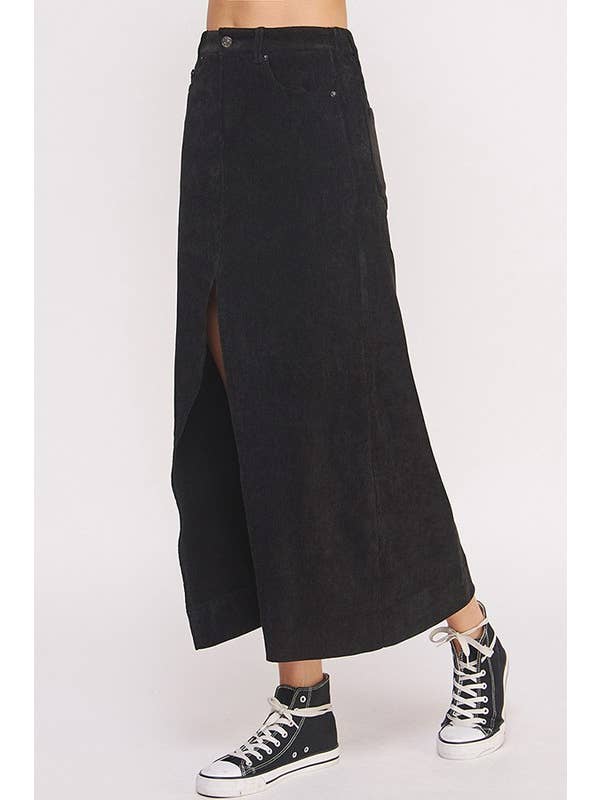 JADE BY JANE - Wholesale Skirt - Women's - THE MADI FRONT SLIT STRETCH FABRIC MIDI SKIRT11