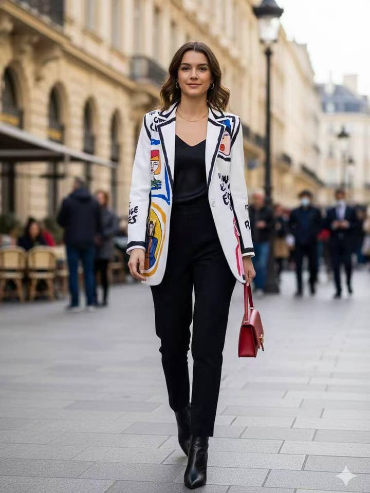 Blazer stampato (08-3639) per la vendita all'ingrosso da parte di aikha