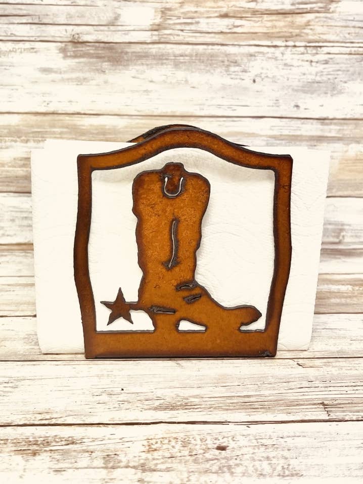 Boot Western Napkin Holder for wholesale by Universal Ironworks USA