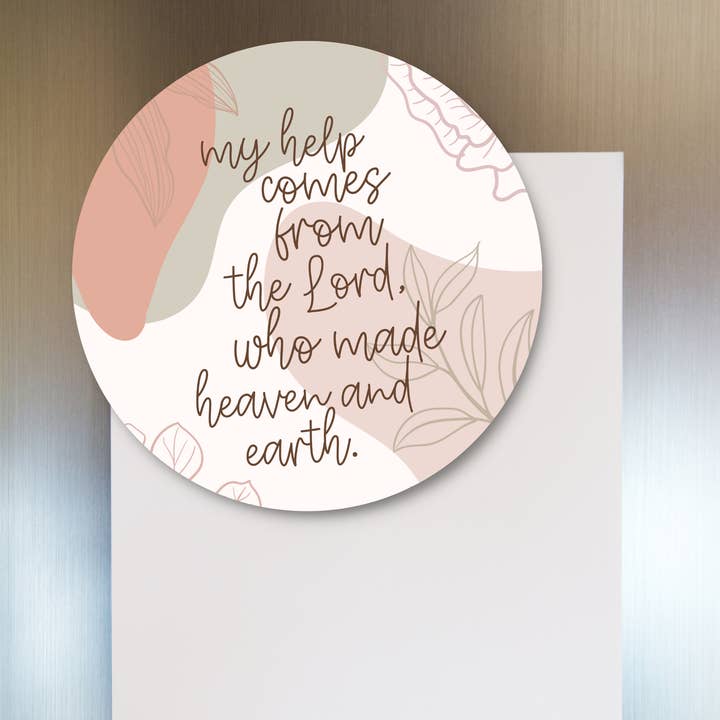 Aimant pour réfrigérateur My Help Comes From The Lord pour la vente par Faith & Life Christian Brands