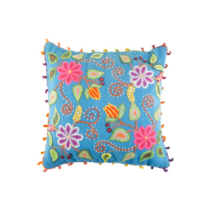 Light Blue Alpaca Fiber Pillow for wholesale by Galiatea