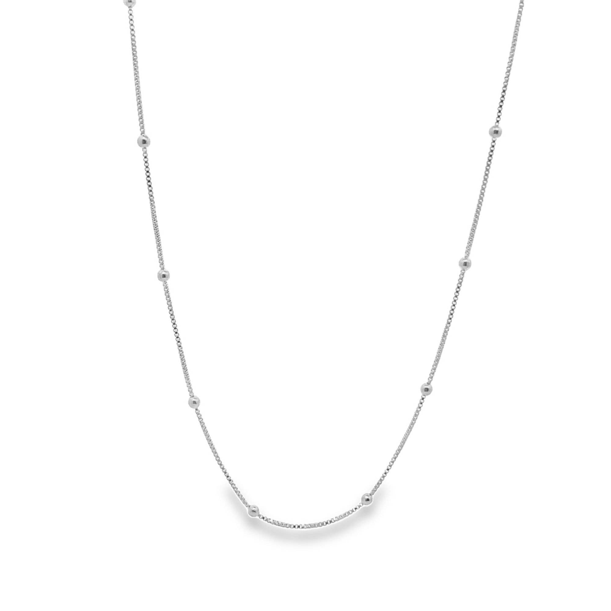 MIA Jewelry - Vendita all'ingrosso Collane a catena e maglie - Catena a scatola con sfera dorata (F113)1