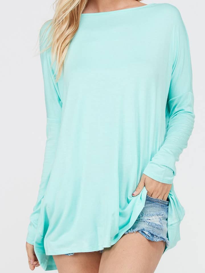 A.gain – wholesale Tunic – Women’s – 10130L07 Heavy Weight Rayon Jersey Long Sleeve Top2