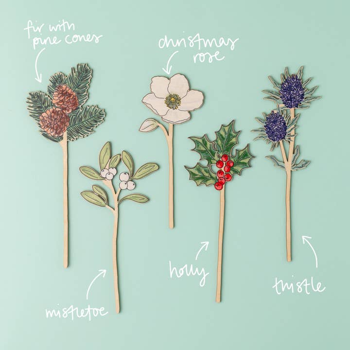 Christmas Flowers - Wooden Christmas Flower Bouquet for wholesale by DaphneRosa