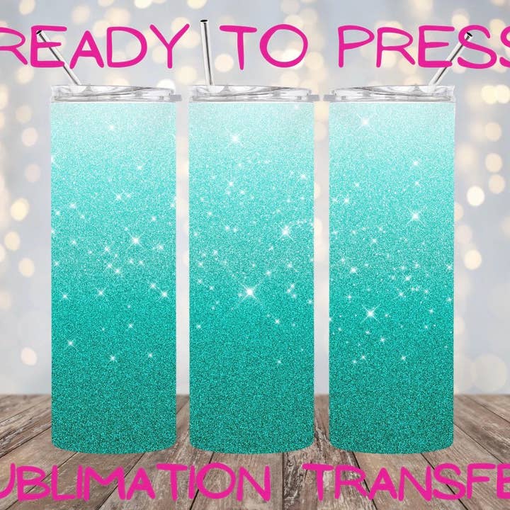 Ombré Glitter Sublimation Transfer Wrap for Tumblers for wholesale by Hatch & Hug