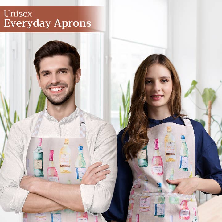 Maison d'Hermine - Wholesale Apron - Wine Apron 100% Cotton Adjustable Neck Long Ties