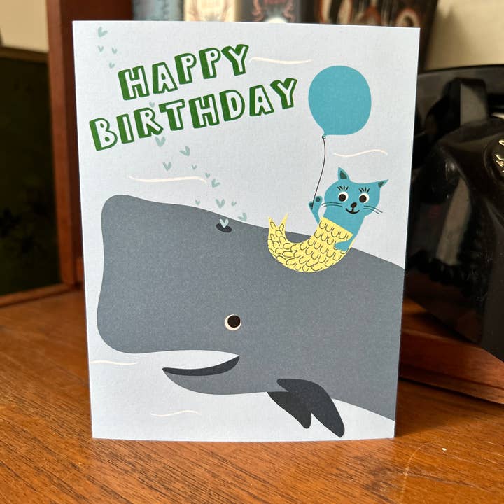 Happy Just Happy - Wholesale Birthday Card - Happy Birthday Whale of a Good Time Greeting Card1