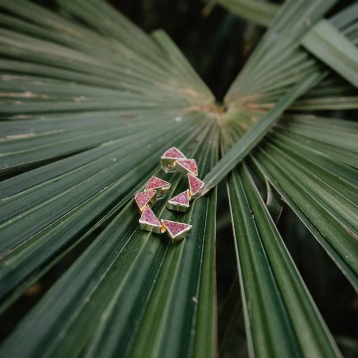 ACUS - Wholesale Dangle Earrings - Okiya Bordeaux Pink Earrings2