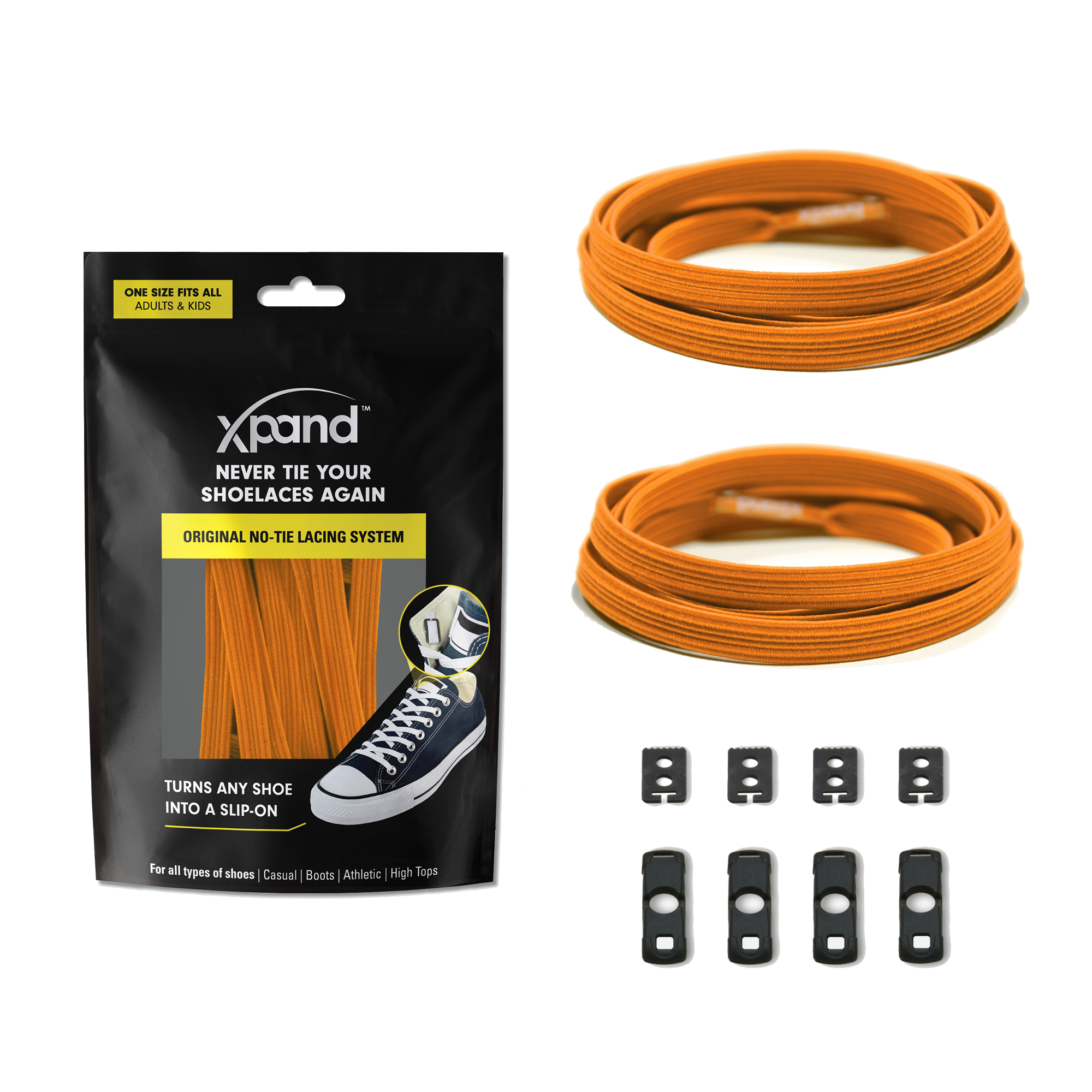 Xpand Laces – Engroshandel Snørebånd - Unisex – Elastiske flade snørebånd uden knude | Ingen flere knuder | Én størrelse16