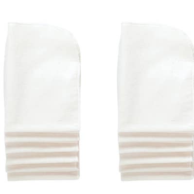White Cotton Burp cloths, 12 ct. for wholesale by NuAngel