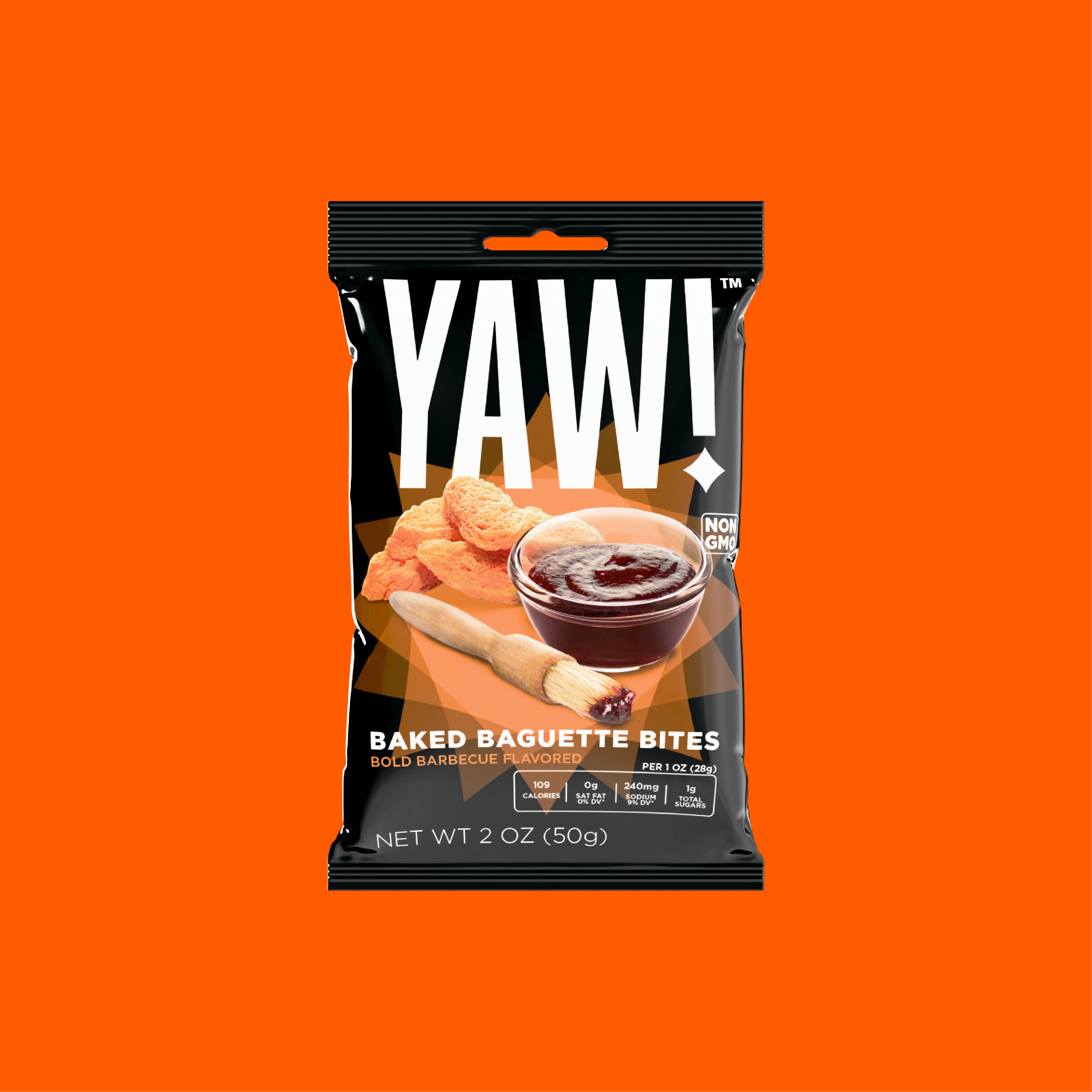 YAW snacks - Wholesale Puffed Snack - YAW! Bold BBQ Baked Baguette Bites Snack 2oz2