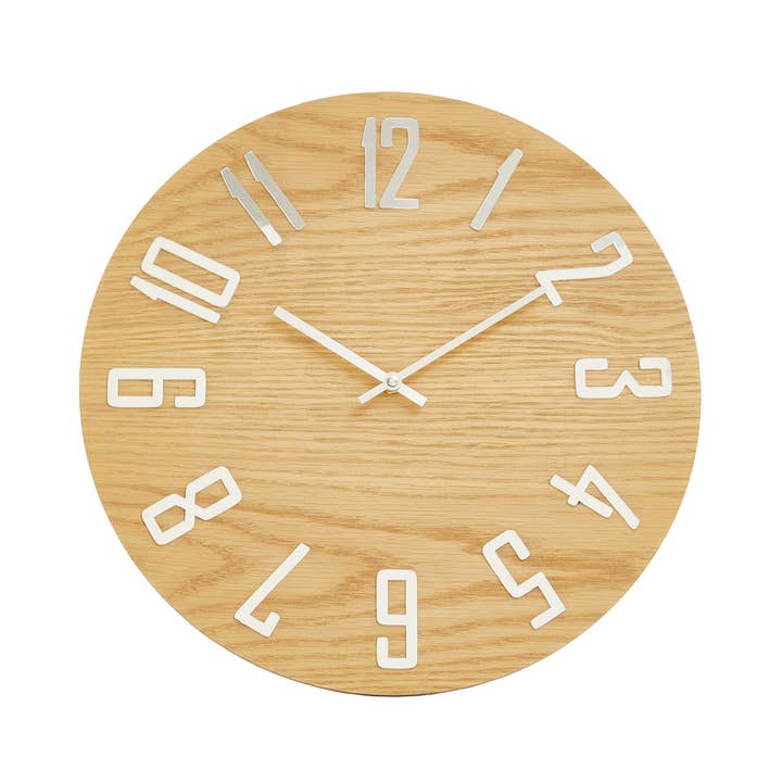 Vitus Natural Finish Wall Clock for wholesale by Interiors by Premier