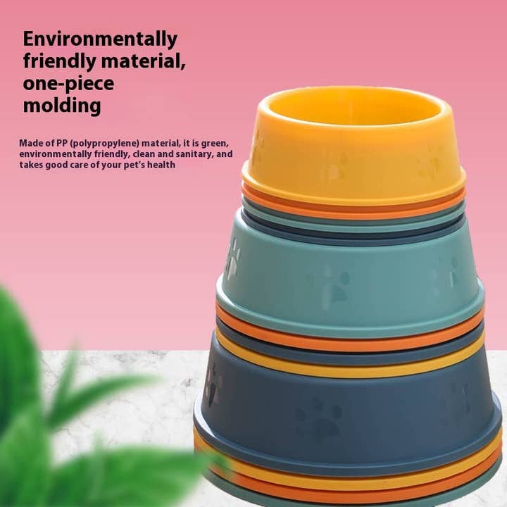 PAWPAWwholesale - Wholesale Pet Bowl - Cat/Dog - Dog Paw Print Dog Bowl Non-Slip Feeding Pet Bowl_CWMM51192