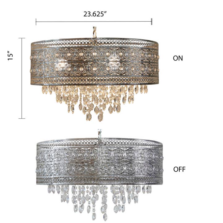River of Goods - Wholesale Chandelier/Hanging Light - 24"W Harley Polished Nickel 3-Light Chandelier2