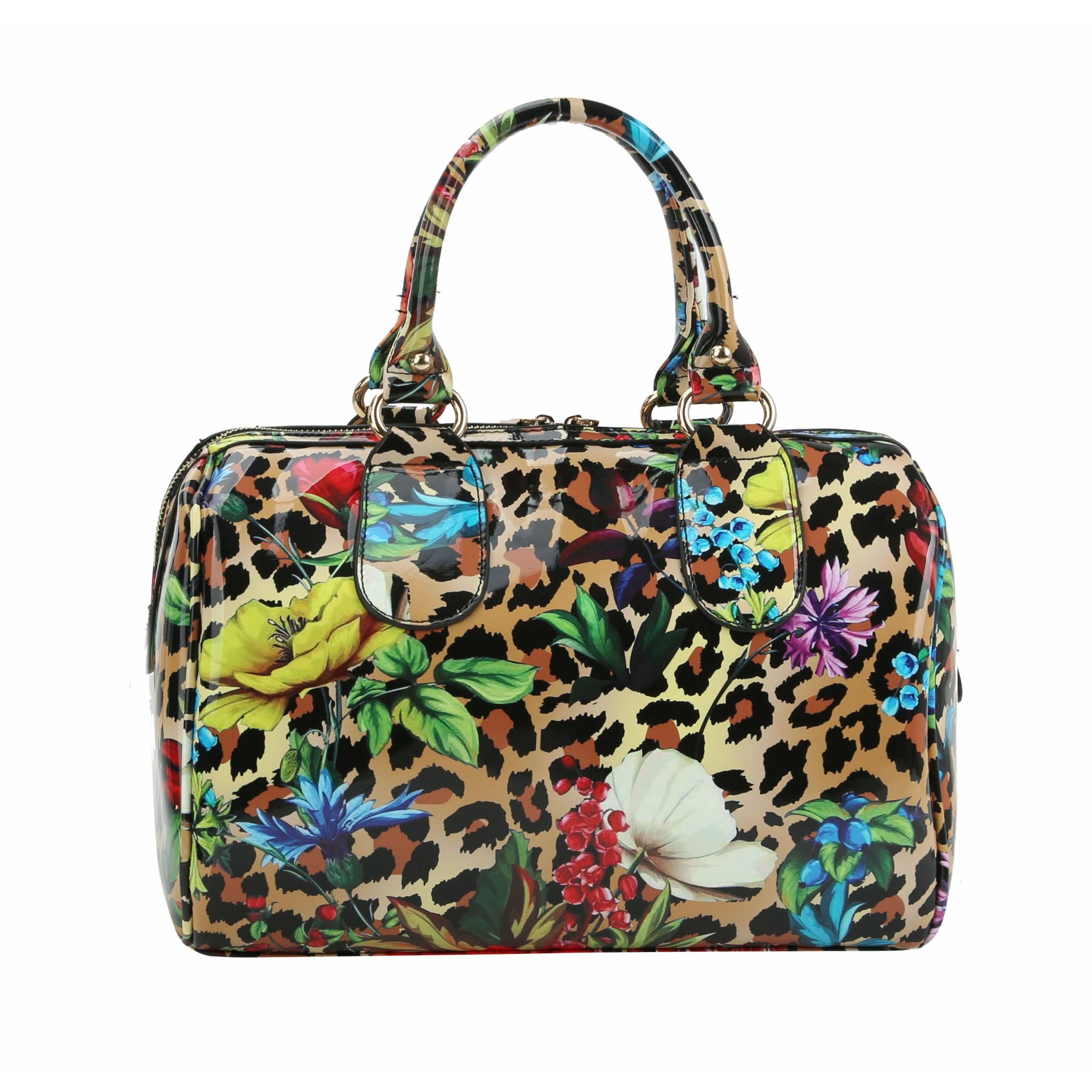 Handbag Factory Corp - Wholesale Satchel - Women's - Fashion Leopard Flower Satchel with wallet9