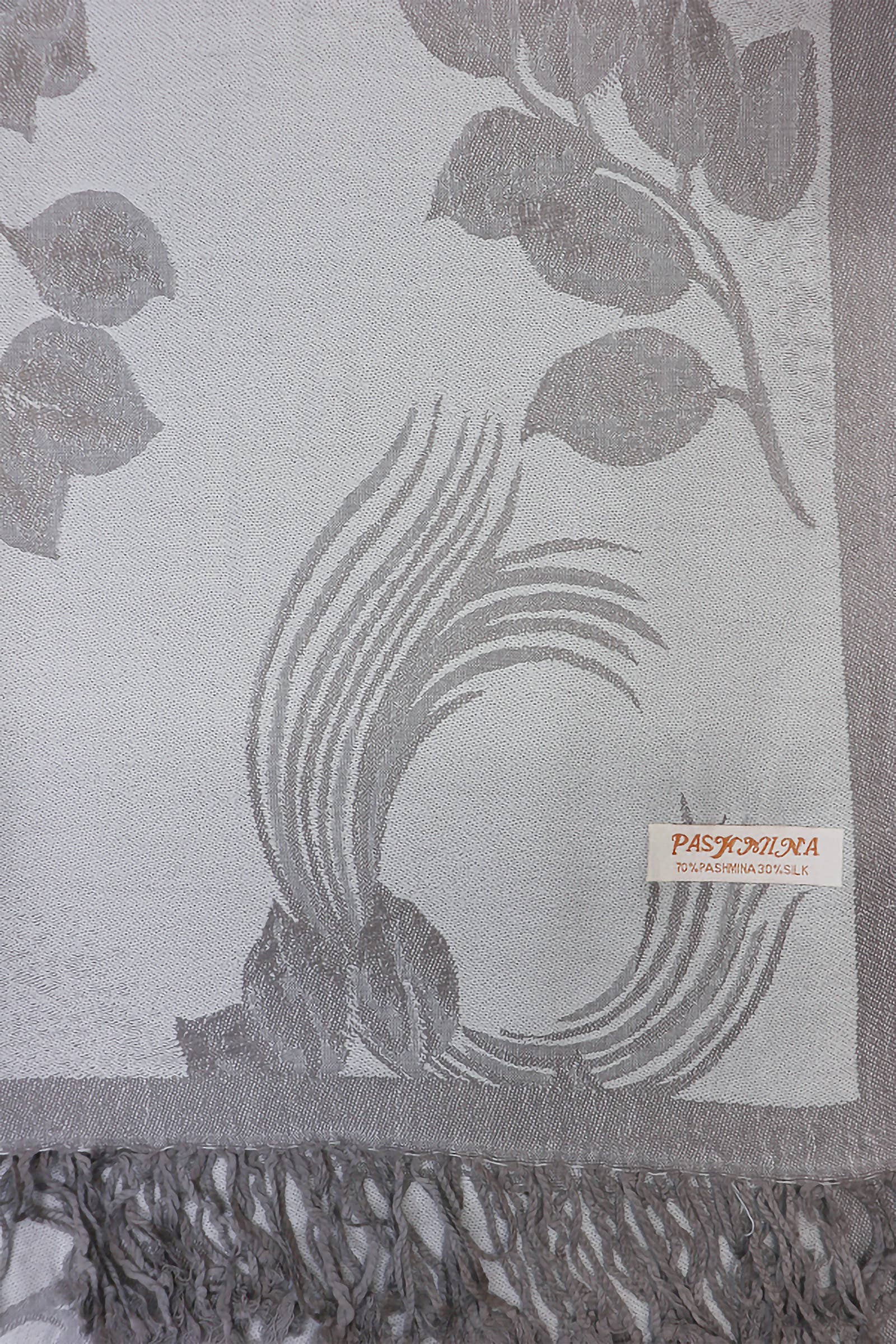 Cap Zone - Wholesale Scarf - Women's - Rose Floral Faux Silk Pashmina Wrap Scarf11