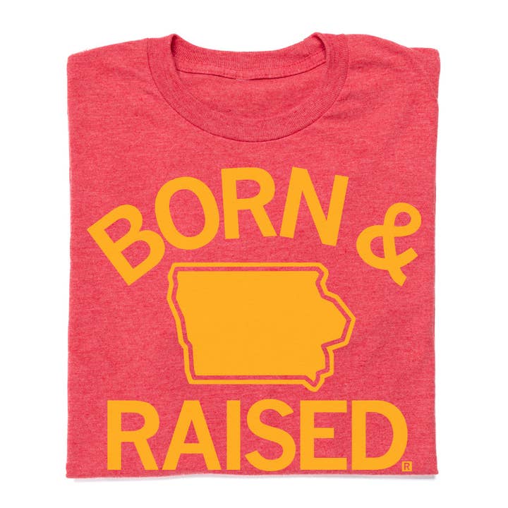 RAYGUN - Wholesale Screen Printed T-Shirt - Unisex - IA Born & Raised Red