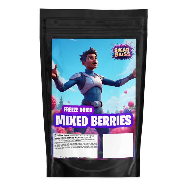 Candy Supply Co - Wholesale Gummy - Freeze Dried Mixed Berries - 0.5oz (14g) Resealable Bag