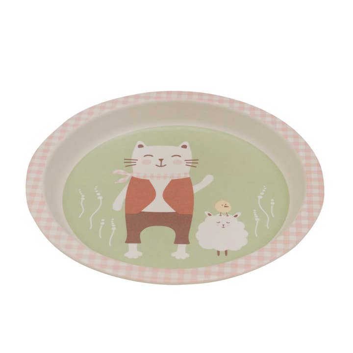 Sugarbooger by Ore’ Originals - Wholesale Dinner Plate - Kids & Baby - Bamboo Mini Plate | Prairie Kitty1