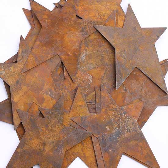Factory Direct Craft - Wholesale Craft Supplies - 5" Rusty Tin Primitive Stars (Package of 25 pieces)3