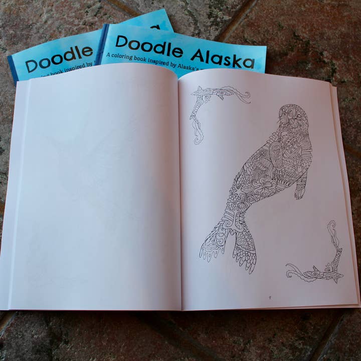 FJ Creations – wholesale Colouring and activity book – adult – Doodle Alaska Coloring Book5