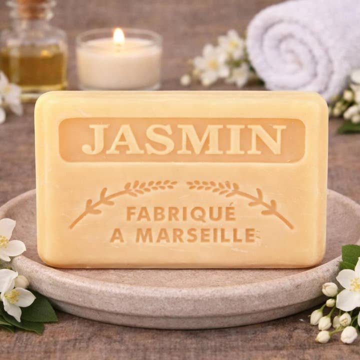 125 g fransk tvåltvål med jasmin, grossist för wholesale av French Soap Wholesale