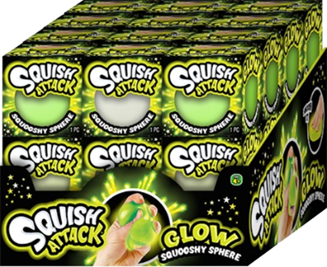 ET Products - Wholesale Squishy Toy - Kids & Baby - Squish Attack Glow Sphere 24-Unit Display0