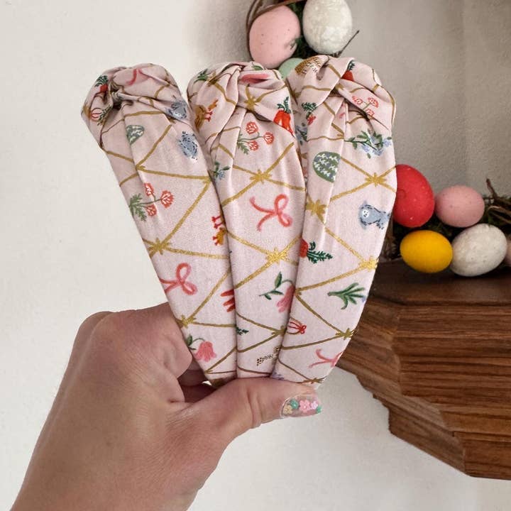 Brynnbands - Wholesale Fashion Headband - Women's - Rifle Paper Co Easter Lattice Top Knot Hard Headband0