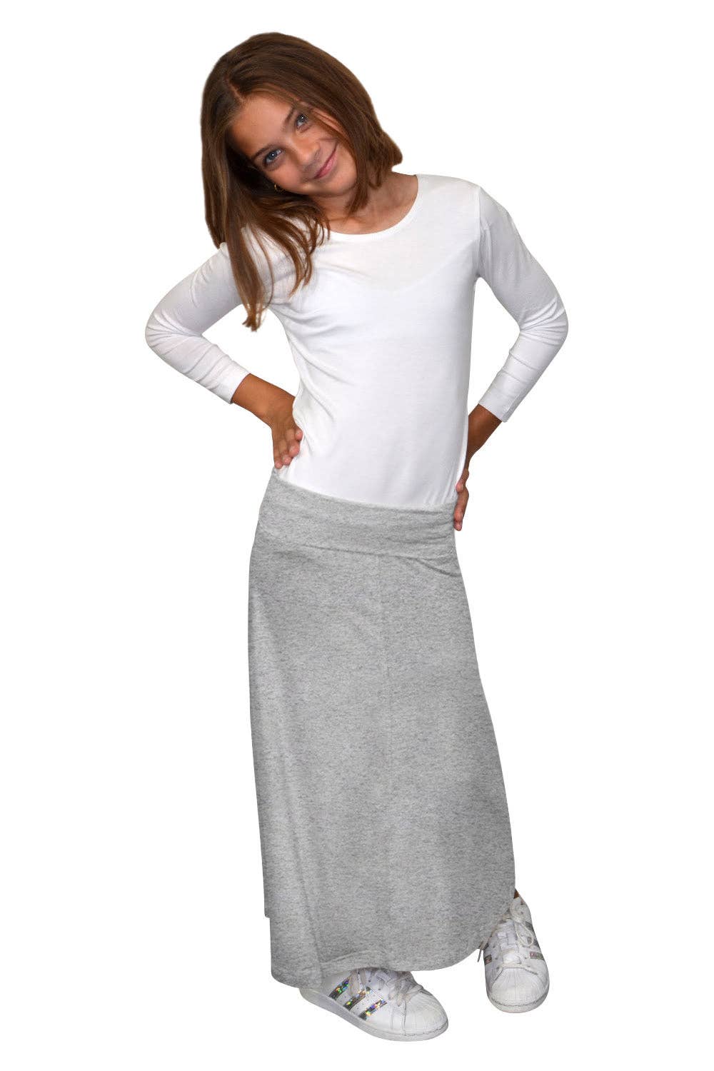Kosher Casual - Wholesale Skirt - Kids - Maxi Skirt for Girls Flowing A-line5