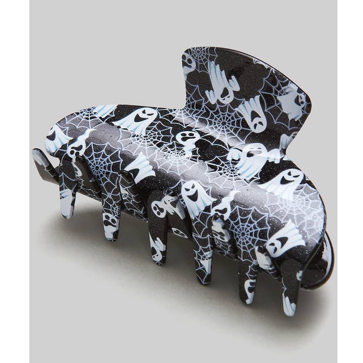 BARRETTE À CHEVEUX SPOOKY GHOST GLITTER JAW pour la vente par Girly