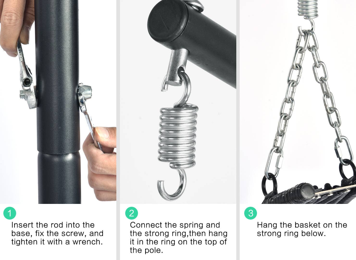 39F Inc. - Wholesale Egg Chair - Beige Wicker Hanging Egg Chair with Stand for Indoor Outdoor16