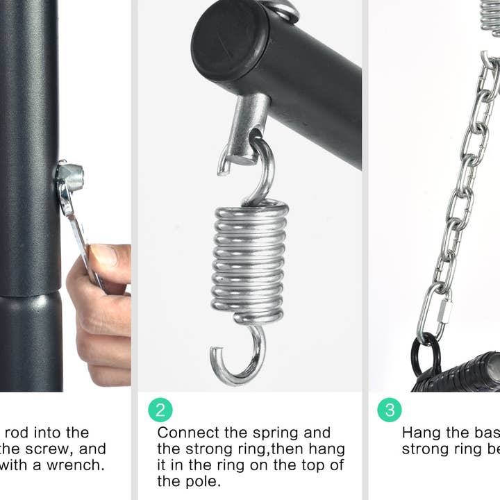 39F Inc. - Wholesale Egg Chair - Beige Wicker Hanging Egg Chair with Stand for Indoor Outdoor16