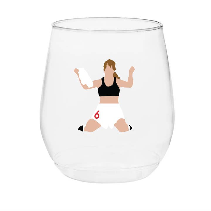 USWNTPA 99ers Brandi Chastain Celebration Glass - Set of Two for wholesale by Talisman & Co.
